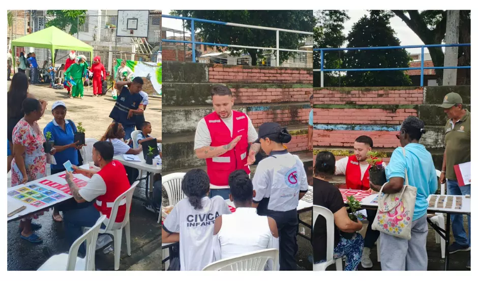 En Veolia, junto a los programas comunitarios de la comuna 15, organizamos esta feria con el propósito de acercar diferentes servicios a la comunidad y generar un espacio de integración. Durante la jornada, realizamos actividades enfocadas en la economía circular, incentivando el reciclaje y la reutilización de materiales, así como prácticas sostenibles que promueven el cuidado del entorno.   Uno de los momentos más significativos fue la presentación de Departamento Administrativo de Gestión Ambiental (DAGM