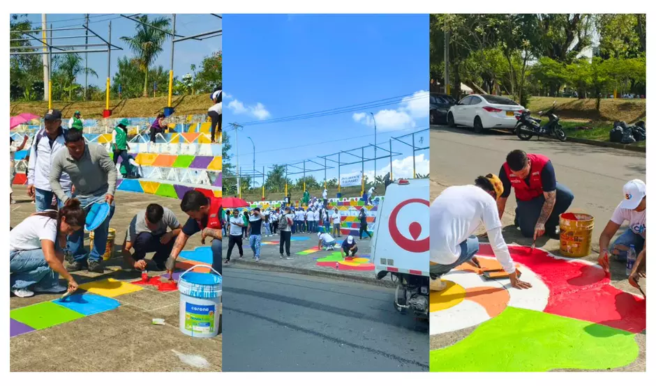 Veolia celebró los 489 años de Cali con jornada de embellecimiento en el Parque del Amor